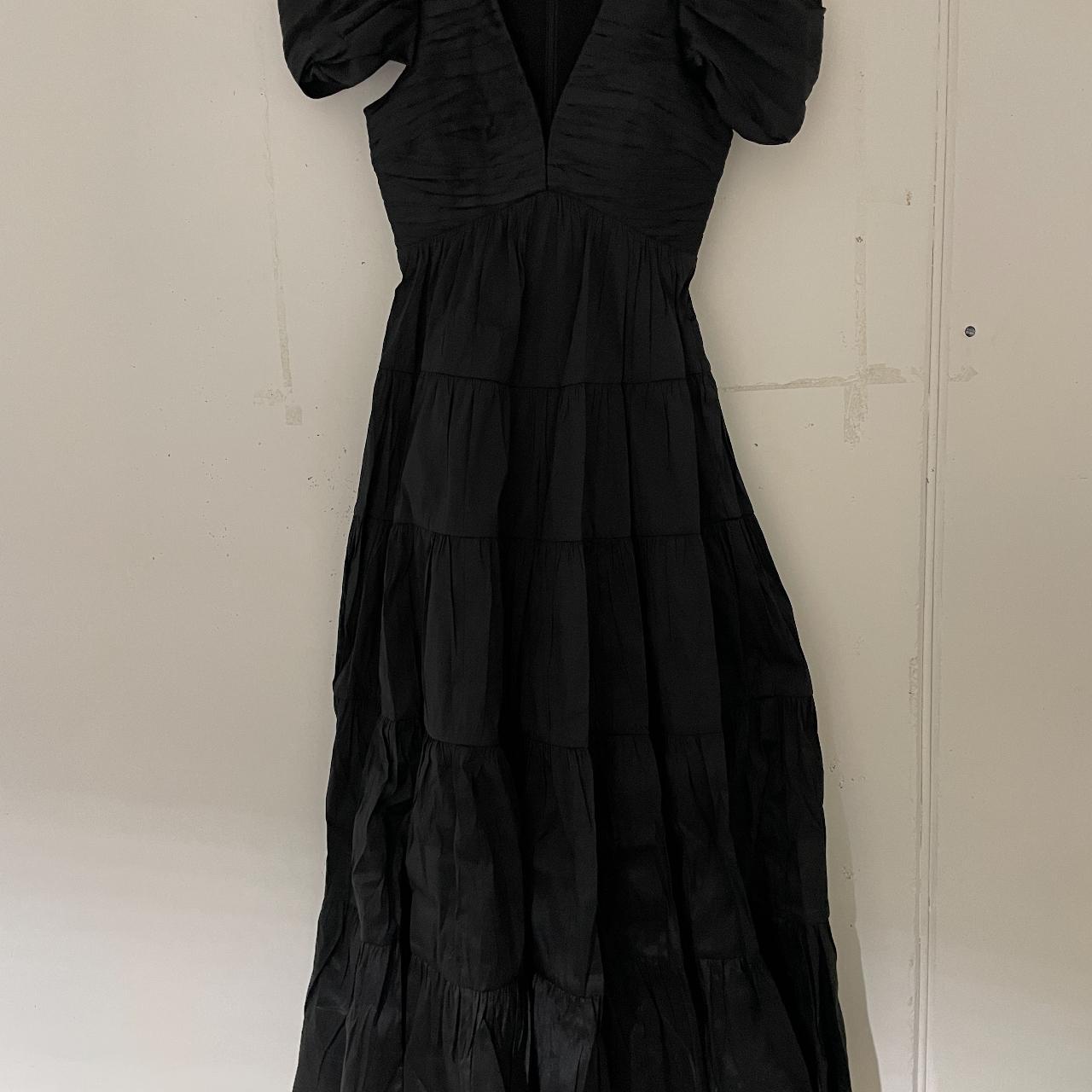 BNWT Aje Black Statuesque Tiered Gown. Size 6 AU/2... Depop
