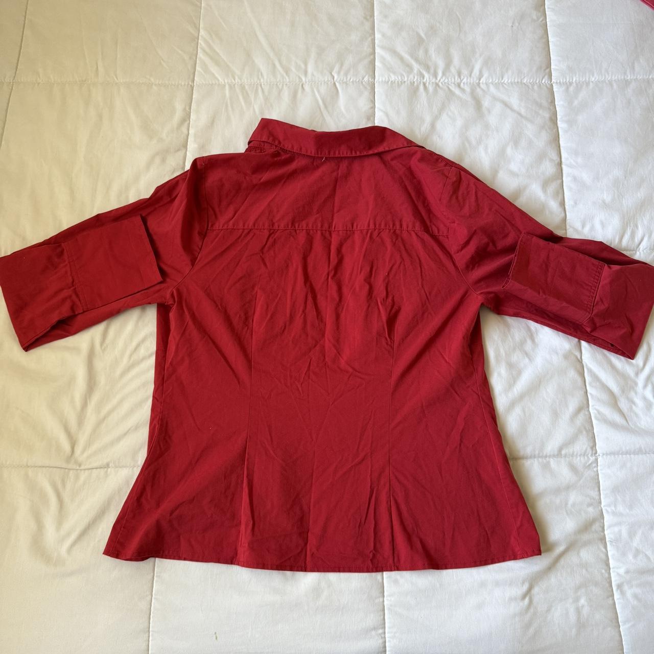 Apt. 9 Women's Blouse - Red - L – Red y2k button … - image 4