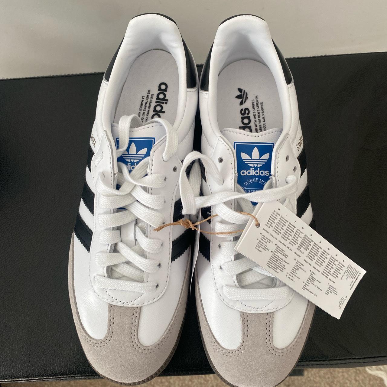 Adidas Samba OG - White/Black Size3 Brand... - Depop