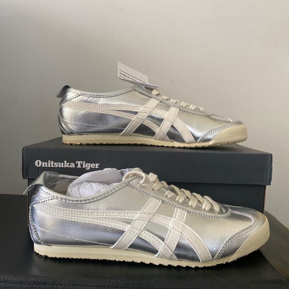 Onitsuka Tiger - Mexico 66 Silver/Off White Size - Depop