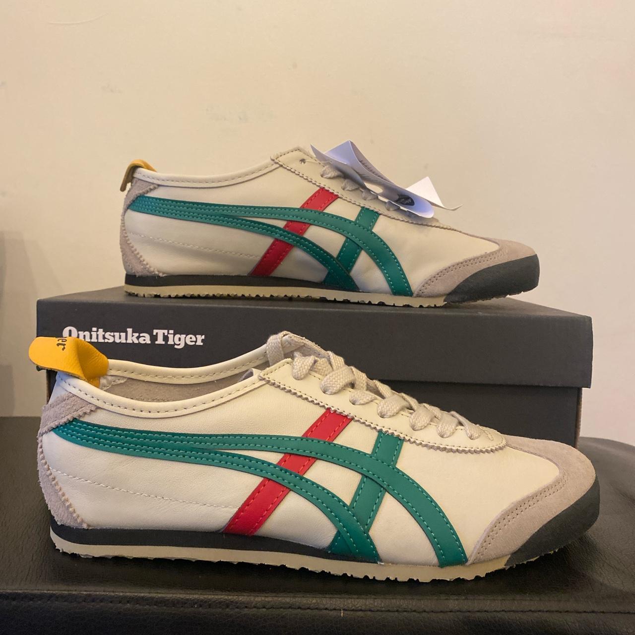 Onitsuka Tiger Mexico 66 - Birch/Green Size... - Depop