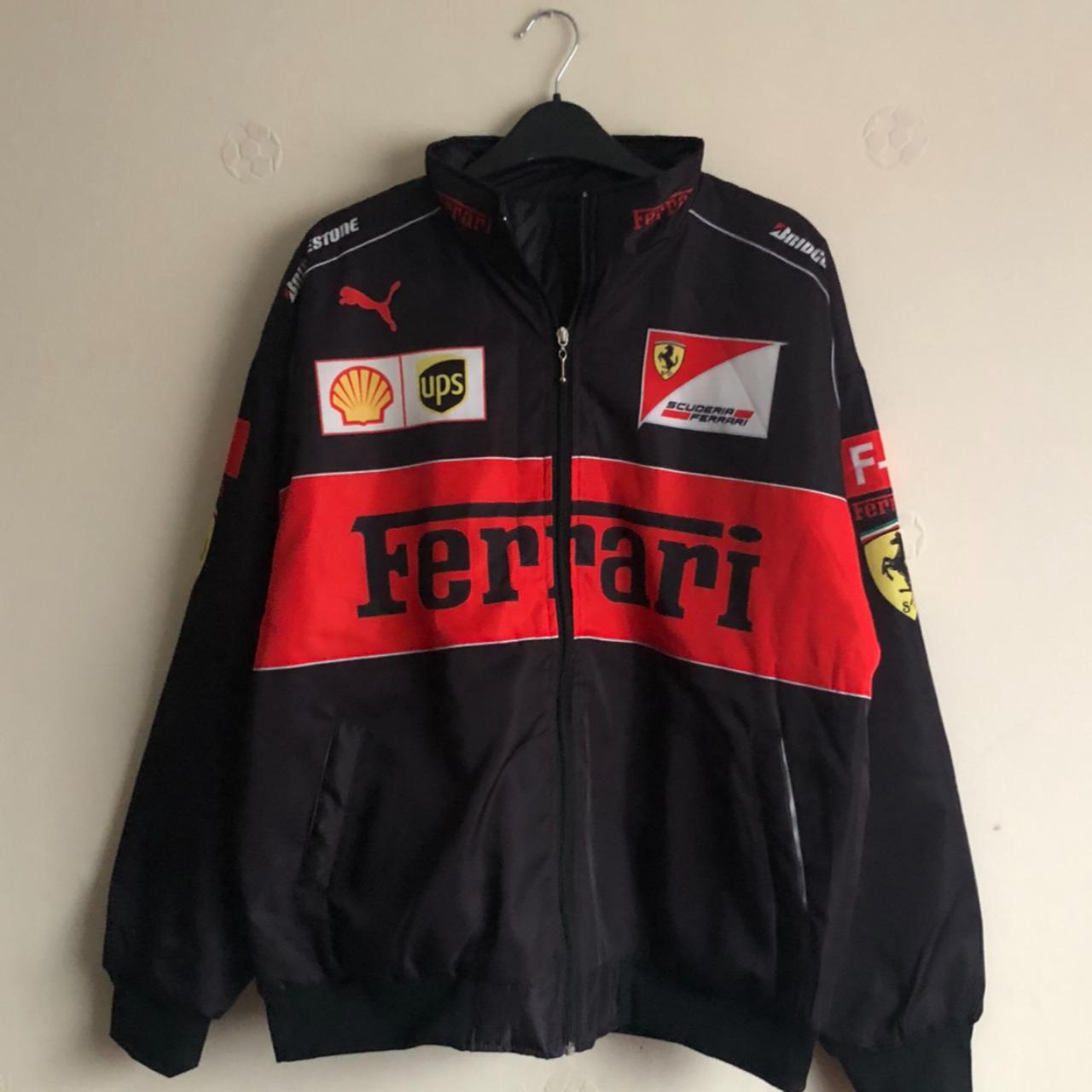 Ferrari Black Formula One Jacket Size up one/two... - Depop