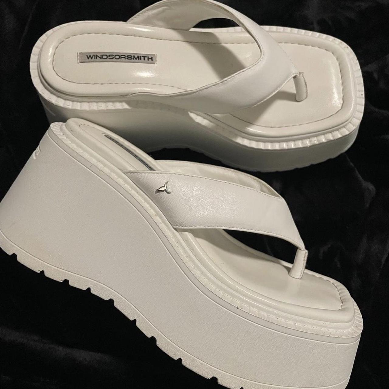 Soda white hot sale platform sandals