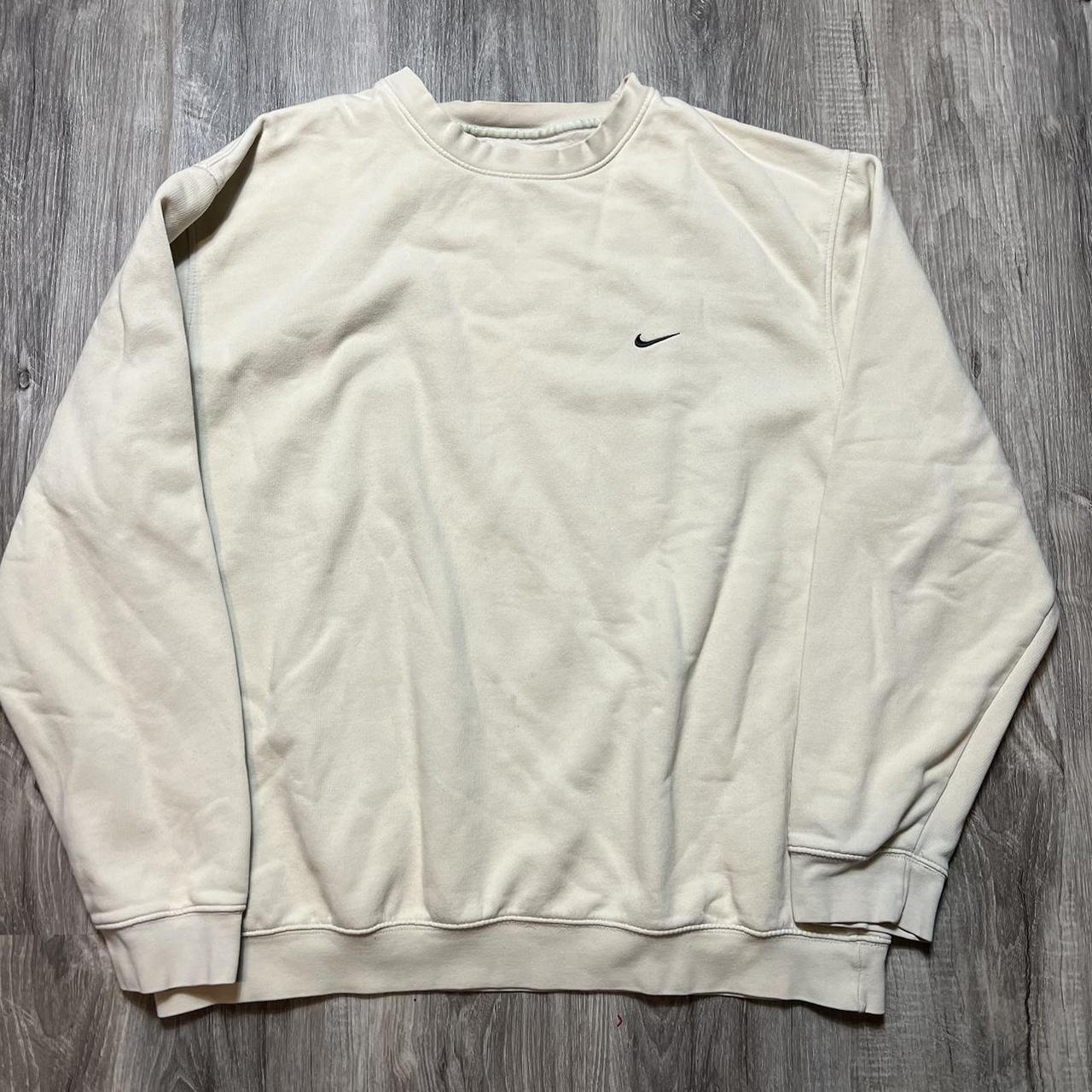 vintage nike jumper cream