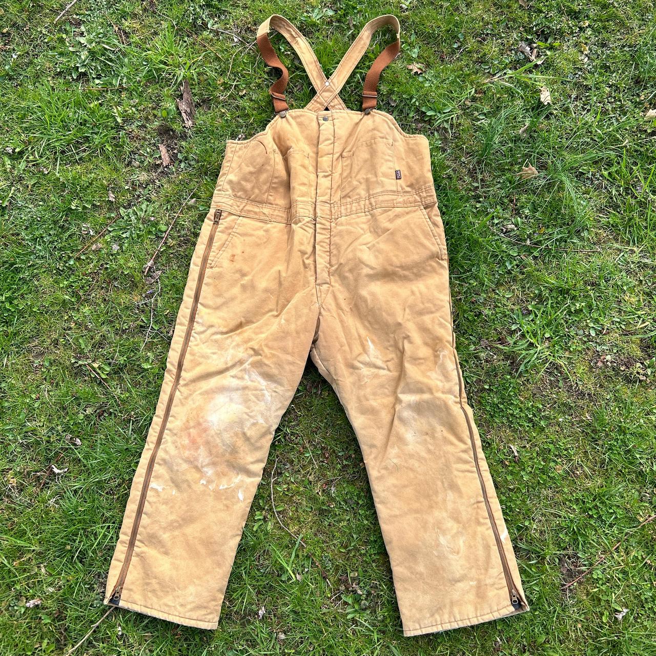 Overalls Workwear 🟤heavily worn 🟤insulated double... - Depop