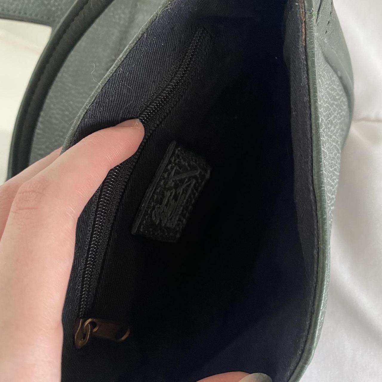 Crossbody leather dark green bag purse with mirror... Depop