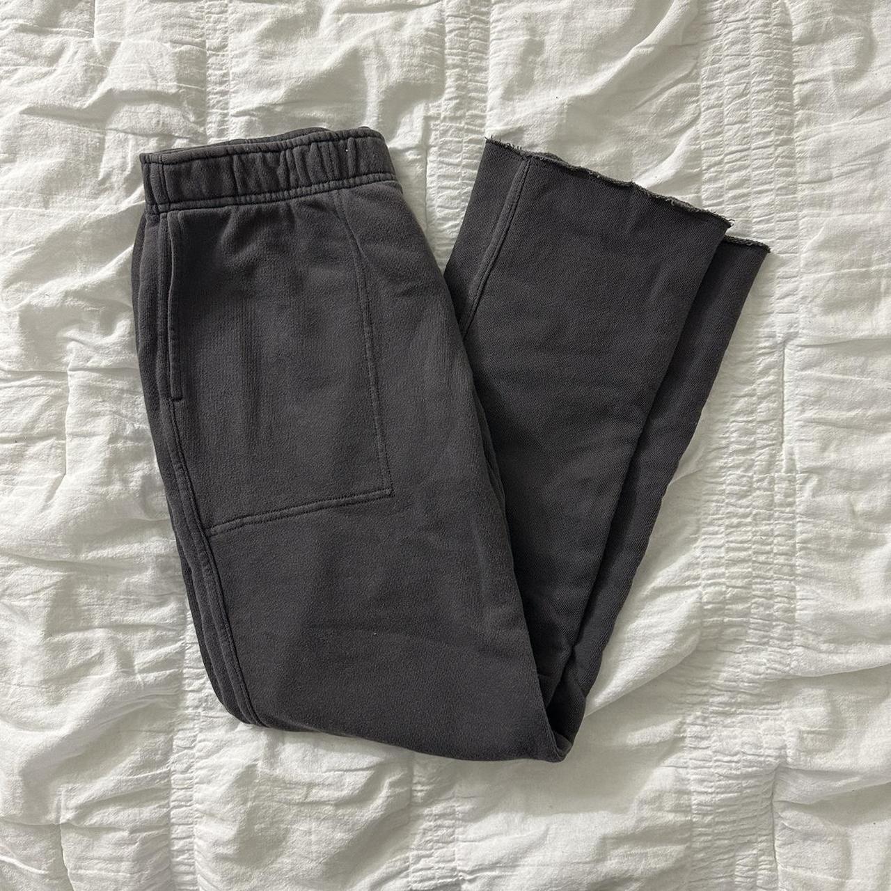 dark grey non cuffed aerie sweatpants condition:... - Depop