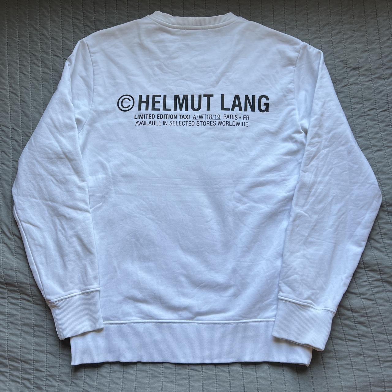 Helmut Lang AW18 Taxi Sweatshirt White Black