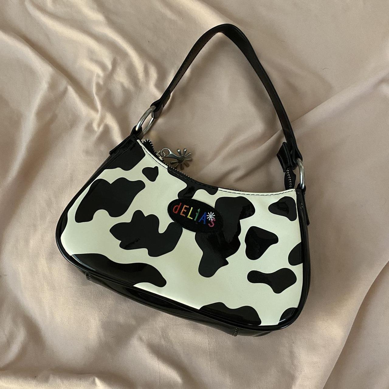 Cow deals print purse