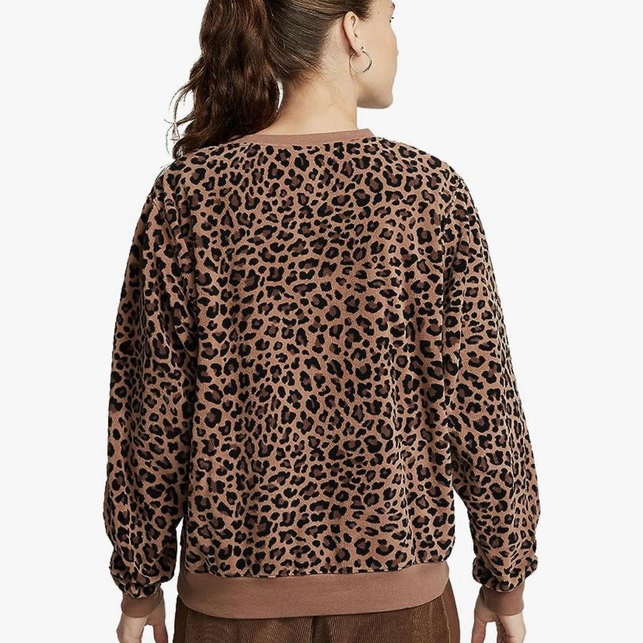 Black nike leopard print sweatshirt hot sale