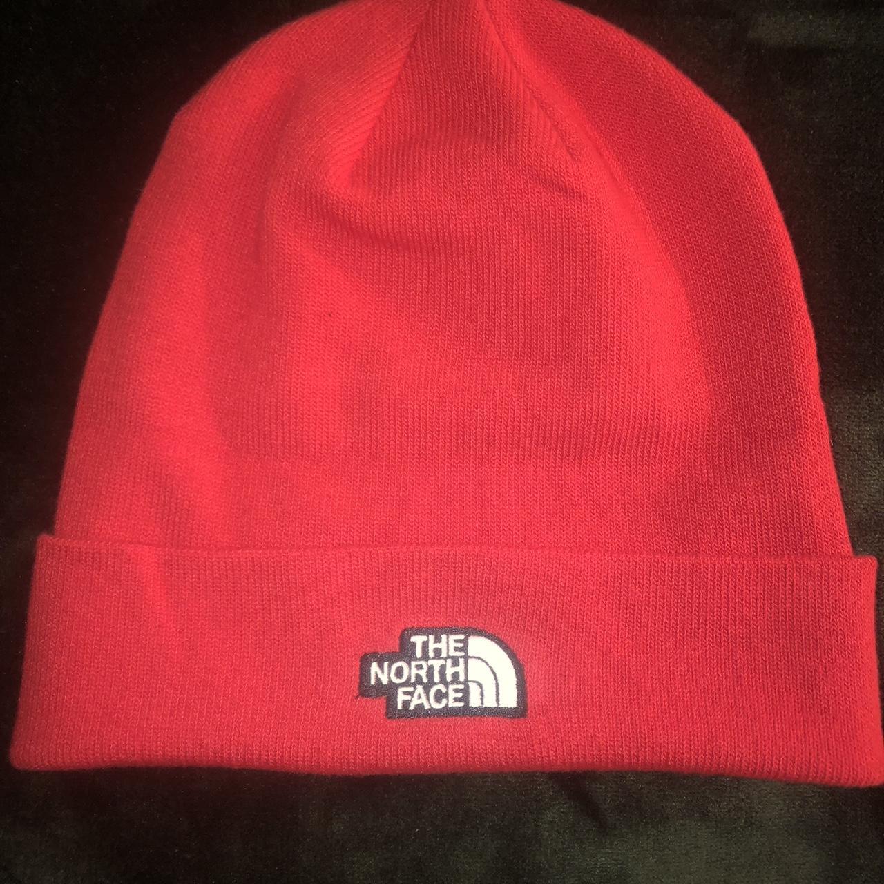 North face red beanie on sale hat