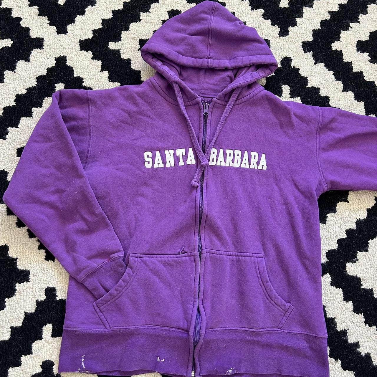 FIRE VINTAGE SANTA BARBARA ZIP UP😍 *patch letters,... - Depop