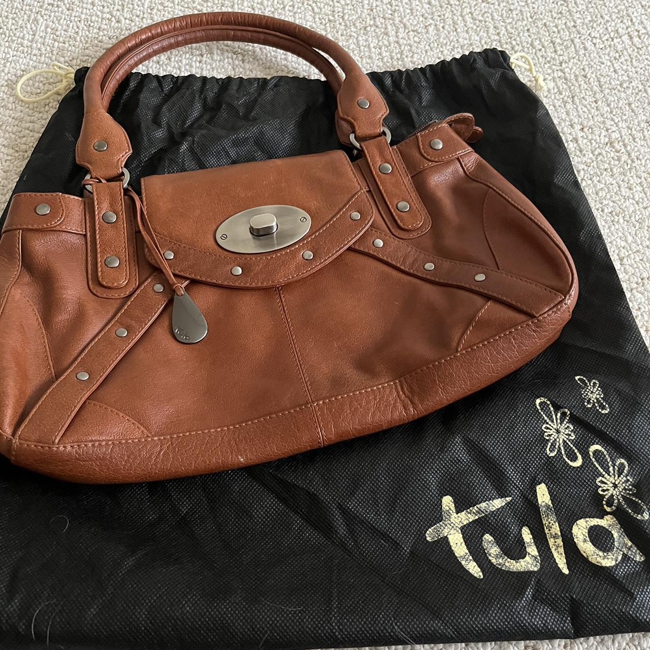 Tula brown shop leather handbag