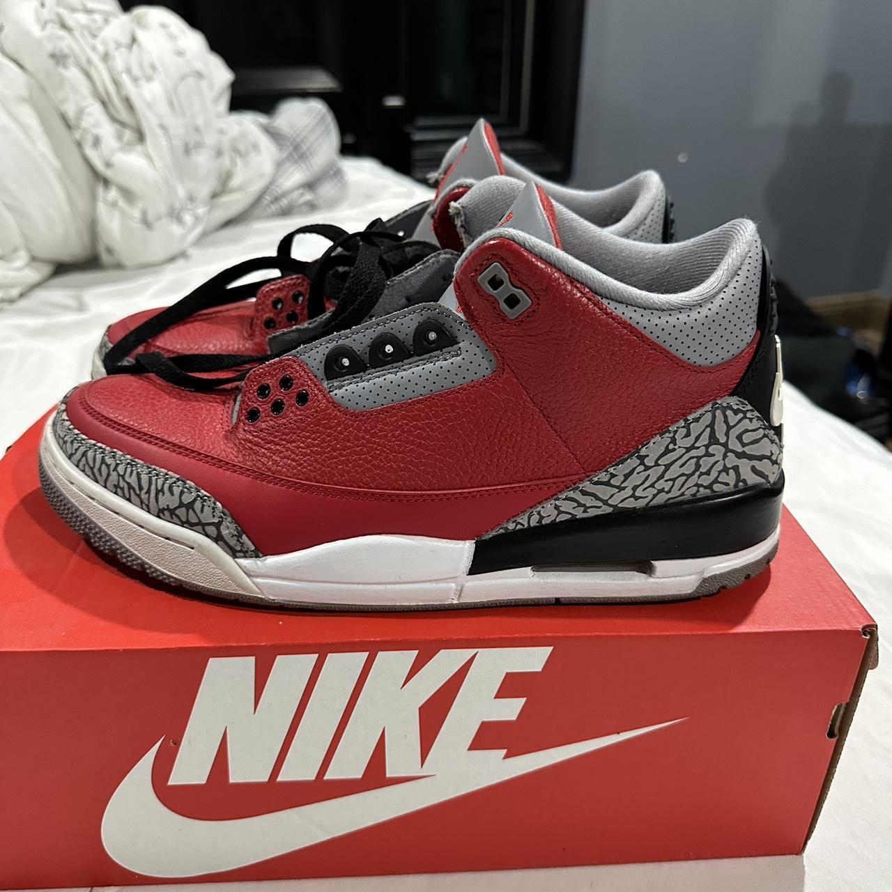 Jordan 3 Red Cement Size : 11 Yes they come with... - Depop