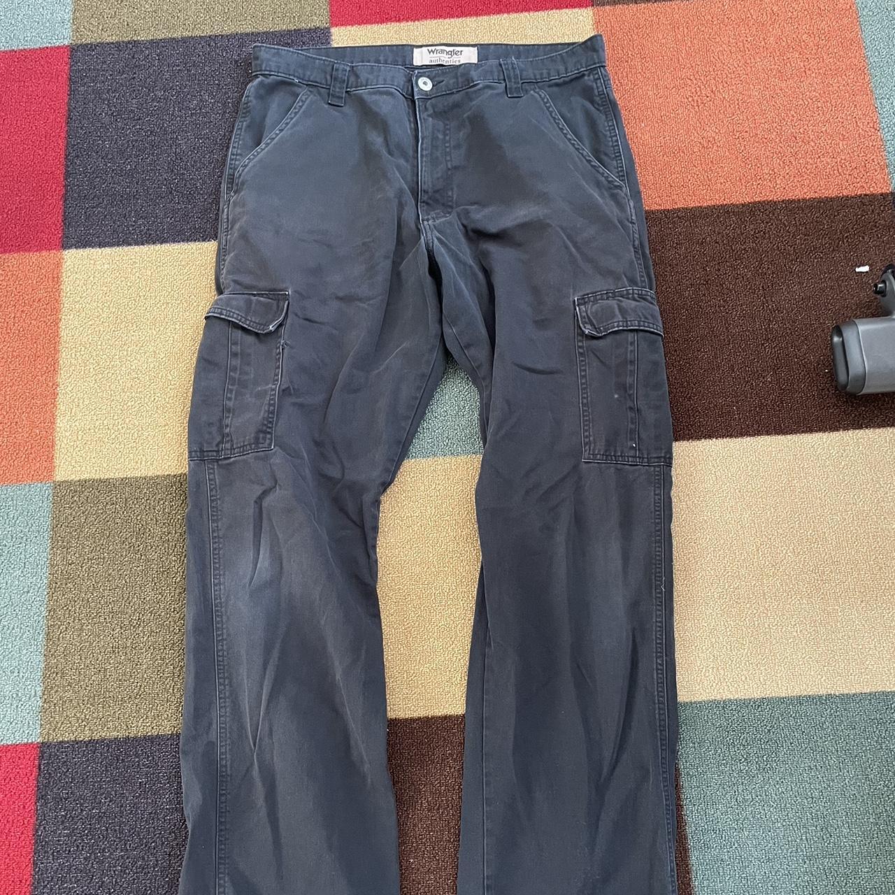 relaxed fit wrangler cargo pants faded vintage... - Depop