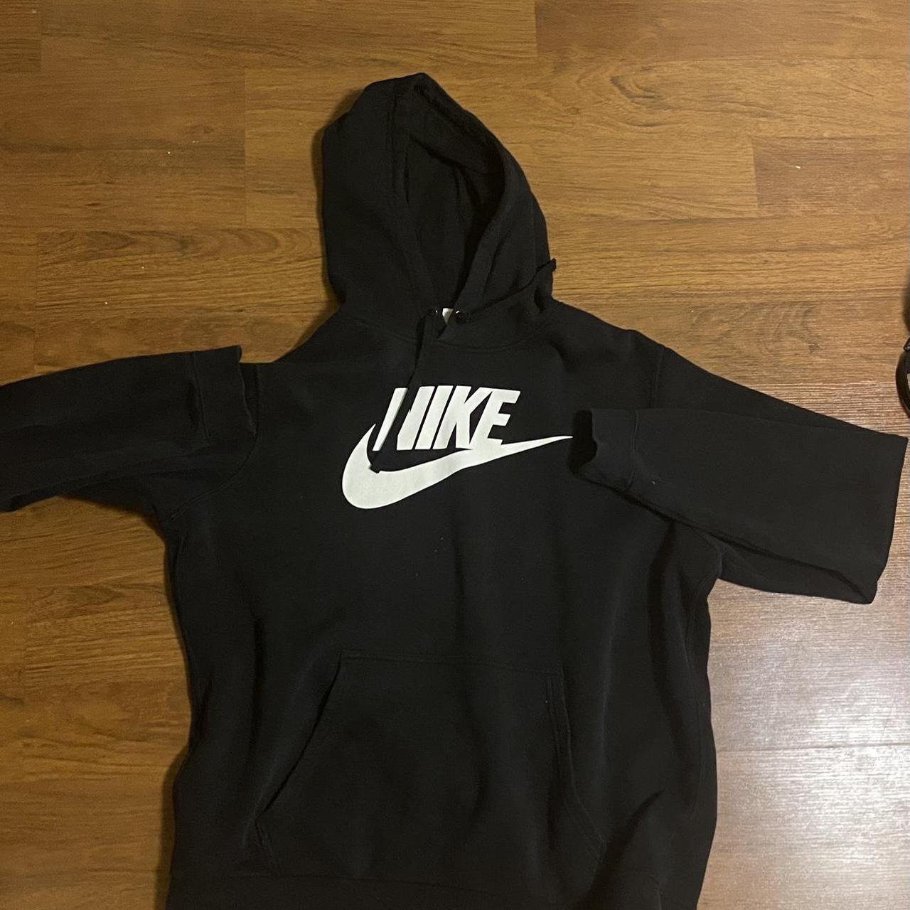 Large Men’s Nike Black Hoodie, worn - Depop