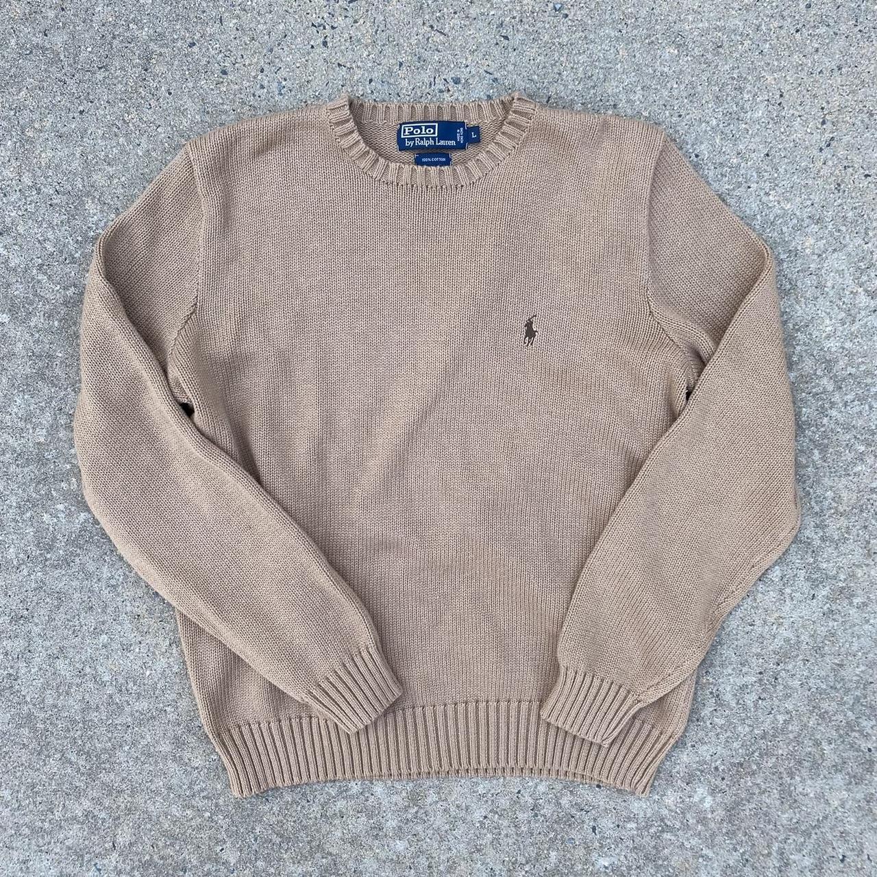 Vintage Polo Ralph Lauren Knit Sweater 100% Cotton... - Depop