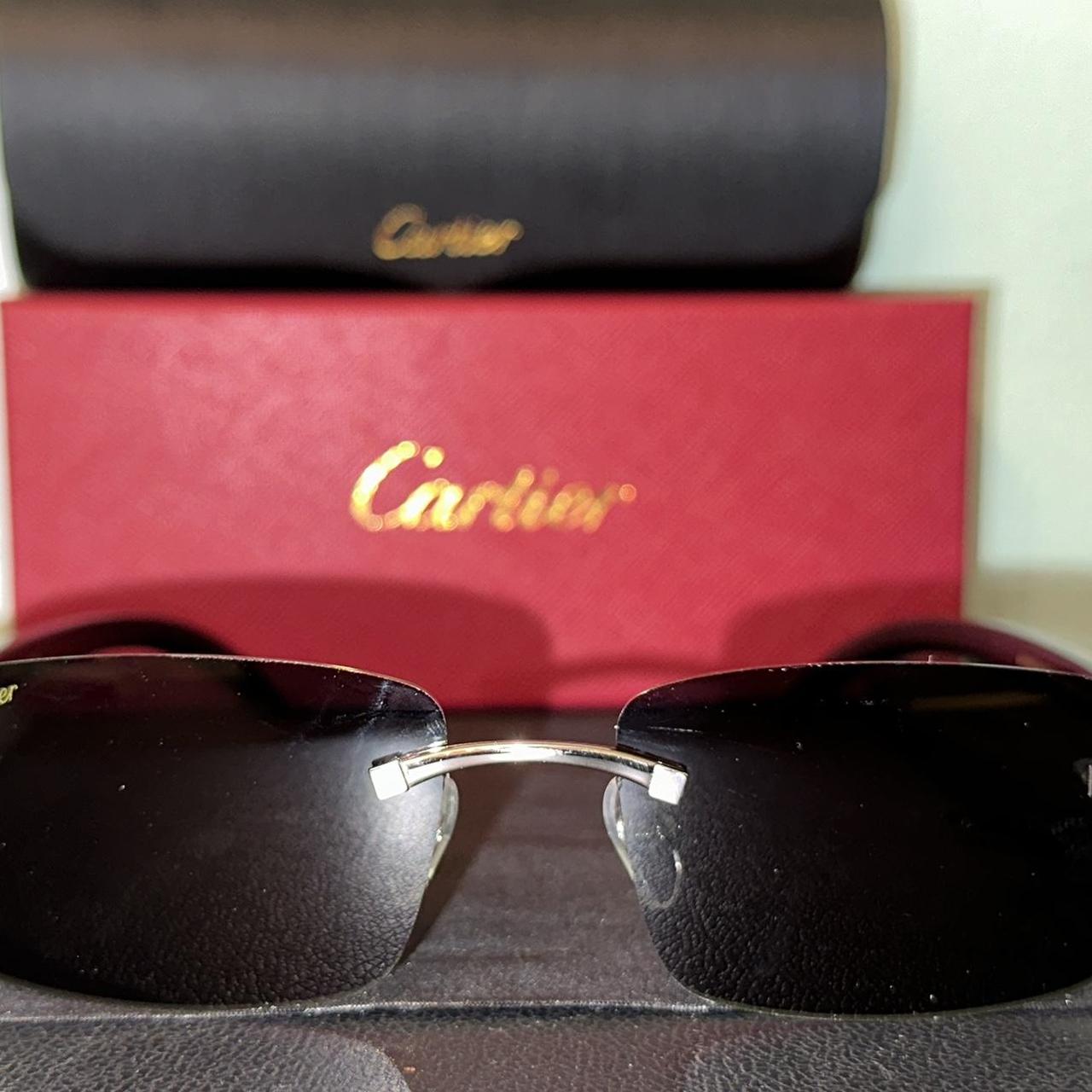 Cartier C Decor White Buffalo Horn Glasses dark tint Depop