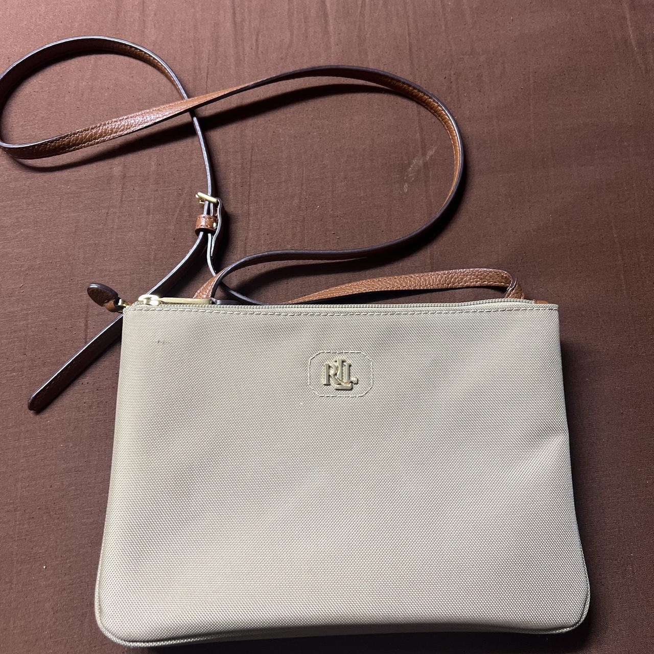 LAUREN Ralph Lauren Olive Nylon TARA Small Crossbody