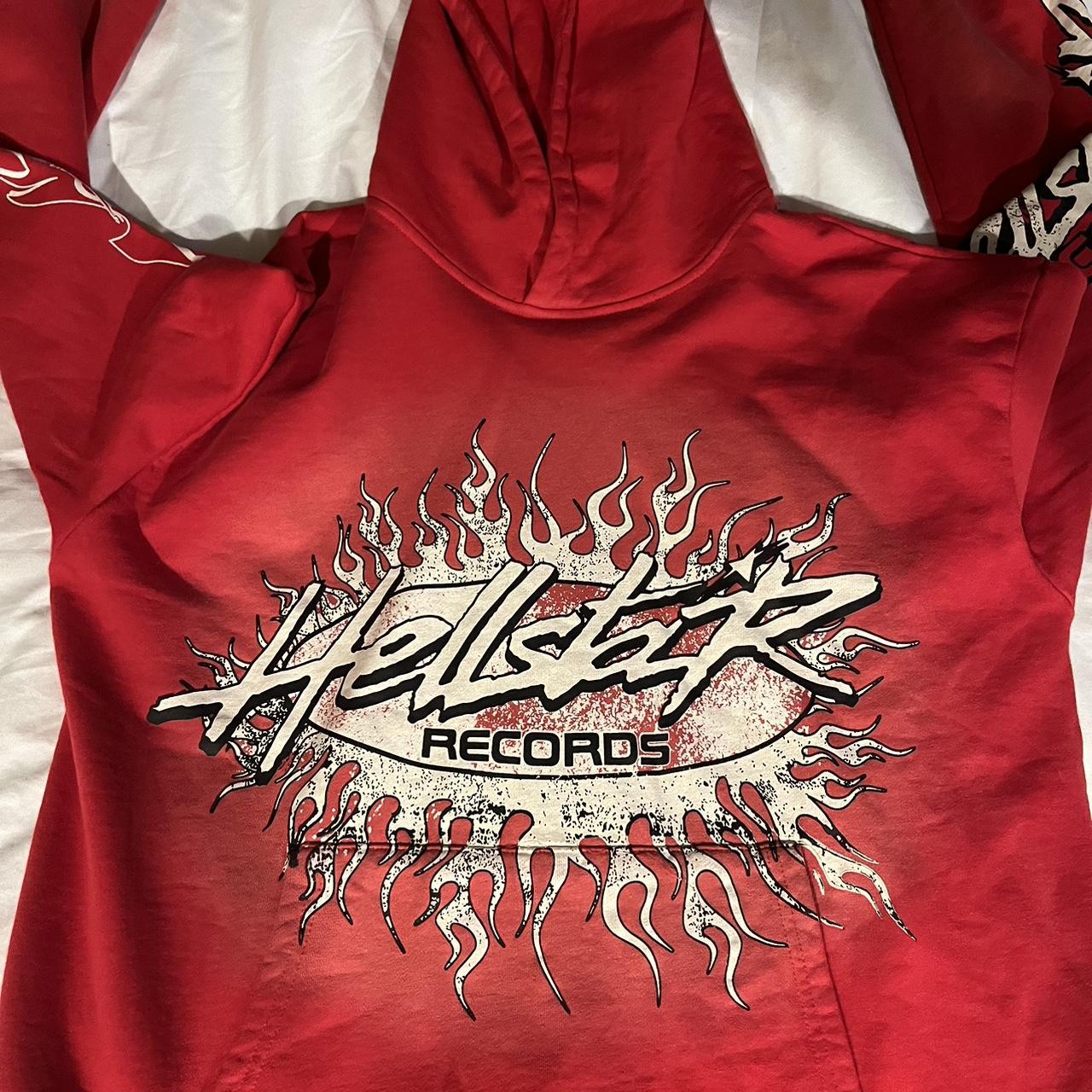 Hellstar red hoodie & red flared sweatpants - Depop
