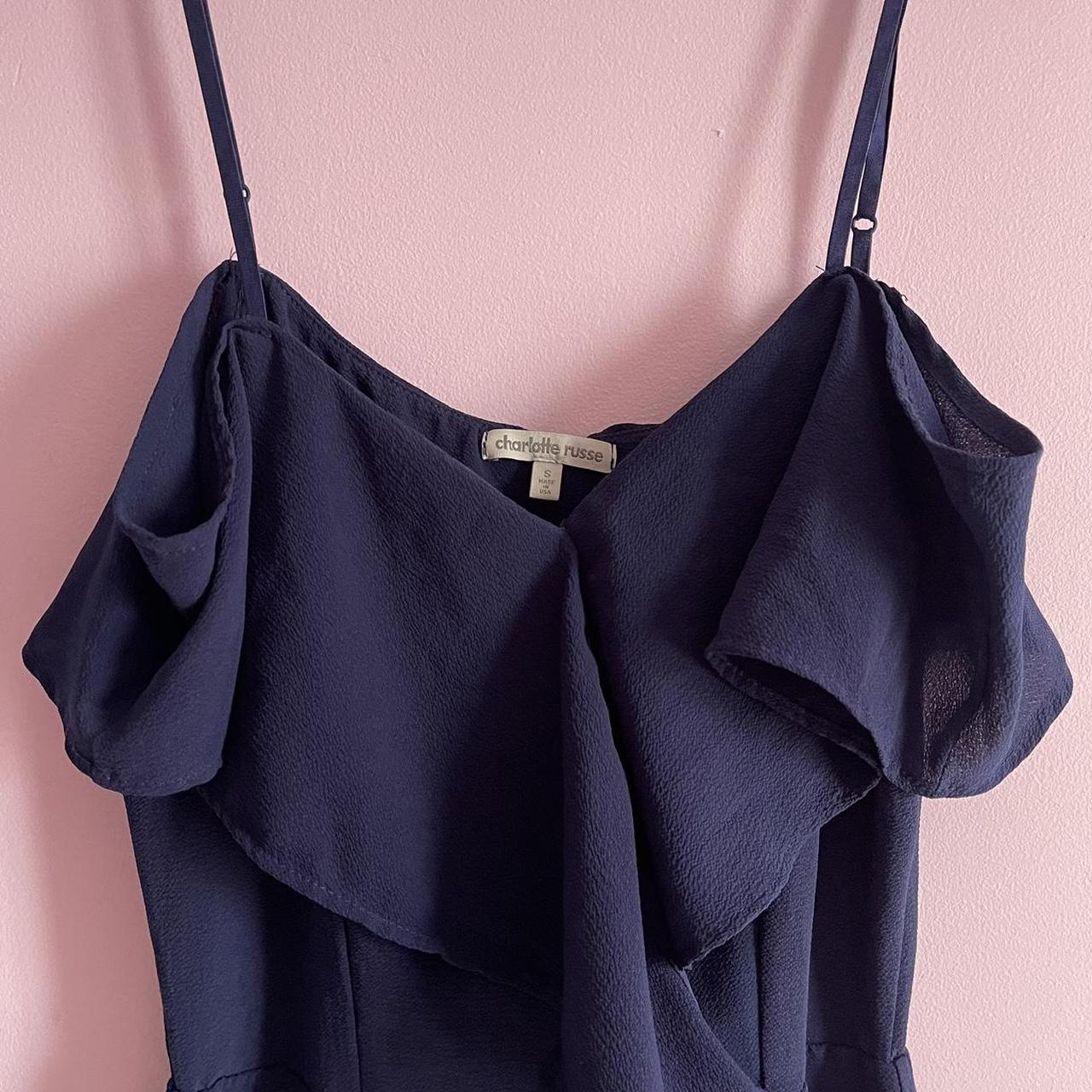 Charlotte russe blue jumpsuit deals