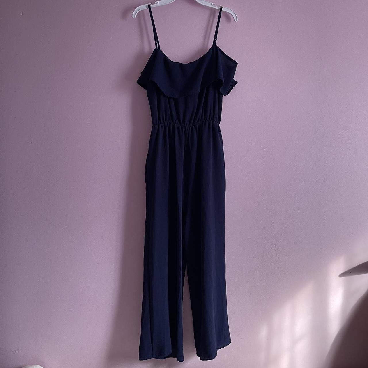 Charlotte russe blue jumpsuit outlet