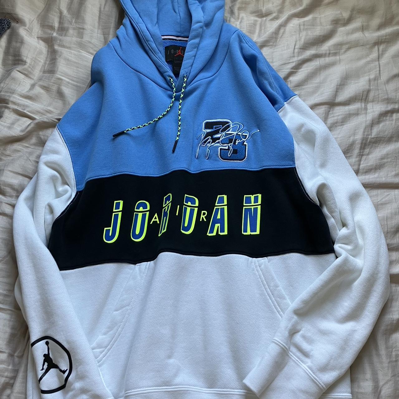 AIR JORDAN BLUE AND WHITE HOODIE jordan nike hoodie