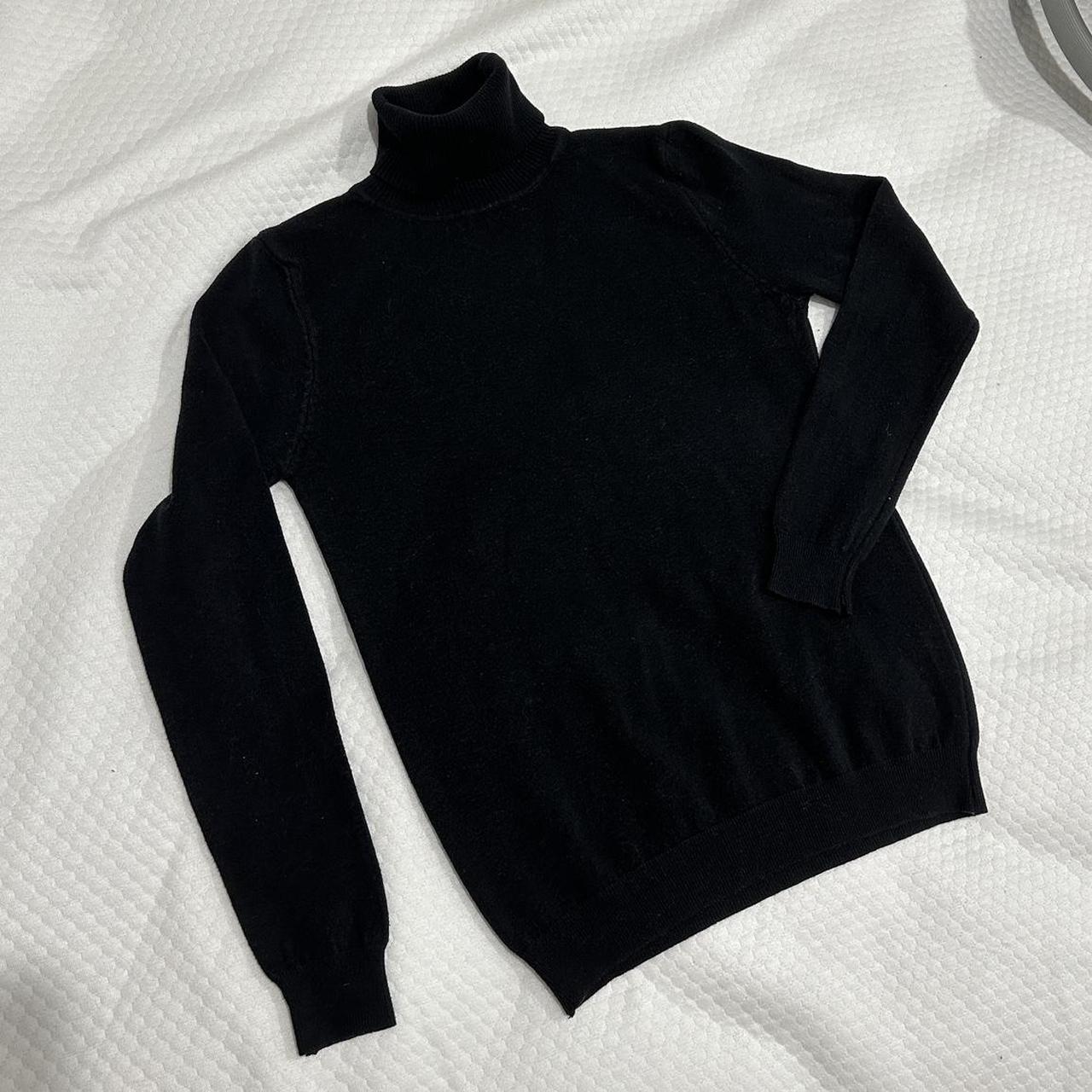 One size stretchy black turtle neck long sleeve.... - Depop