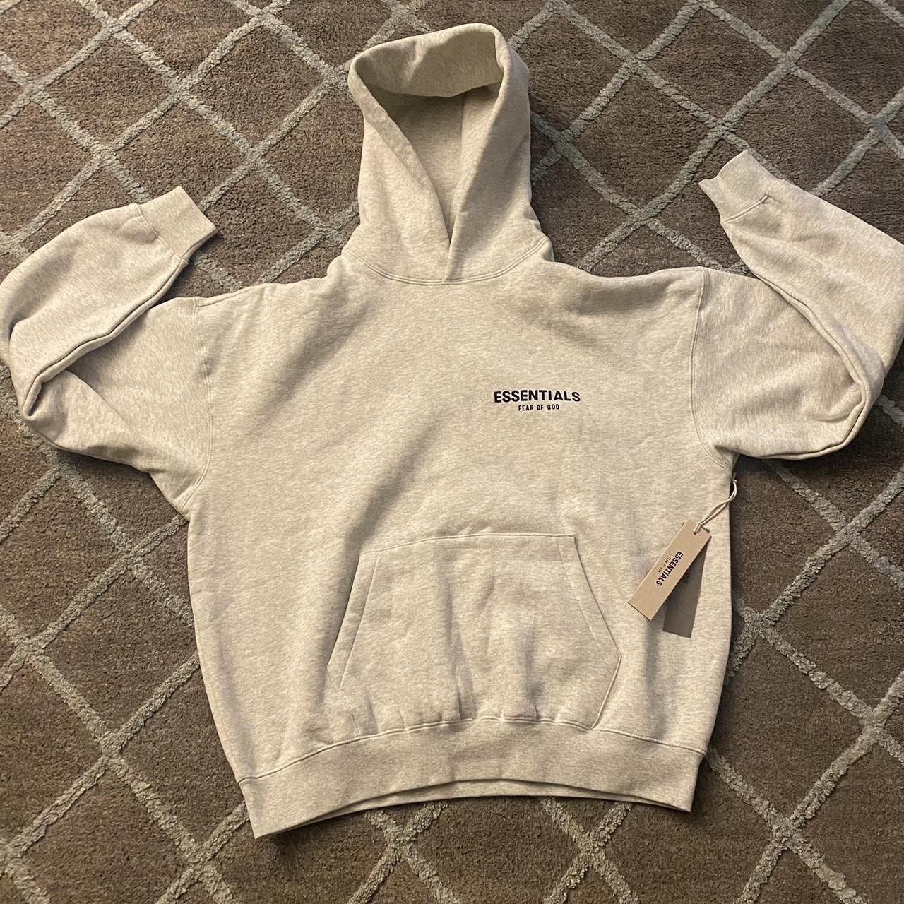 Light oatmeal essentials hoodie Brand new never... - Depop