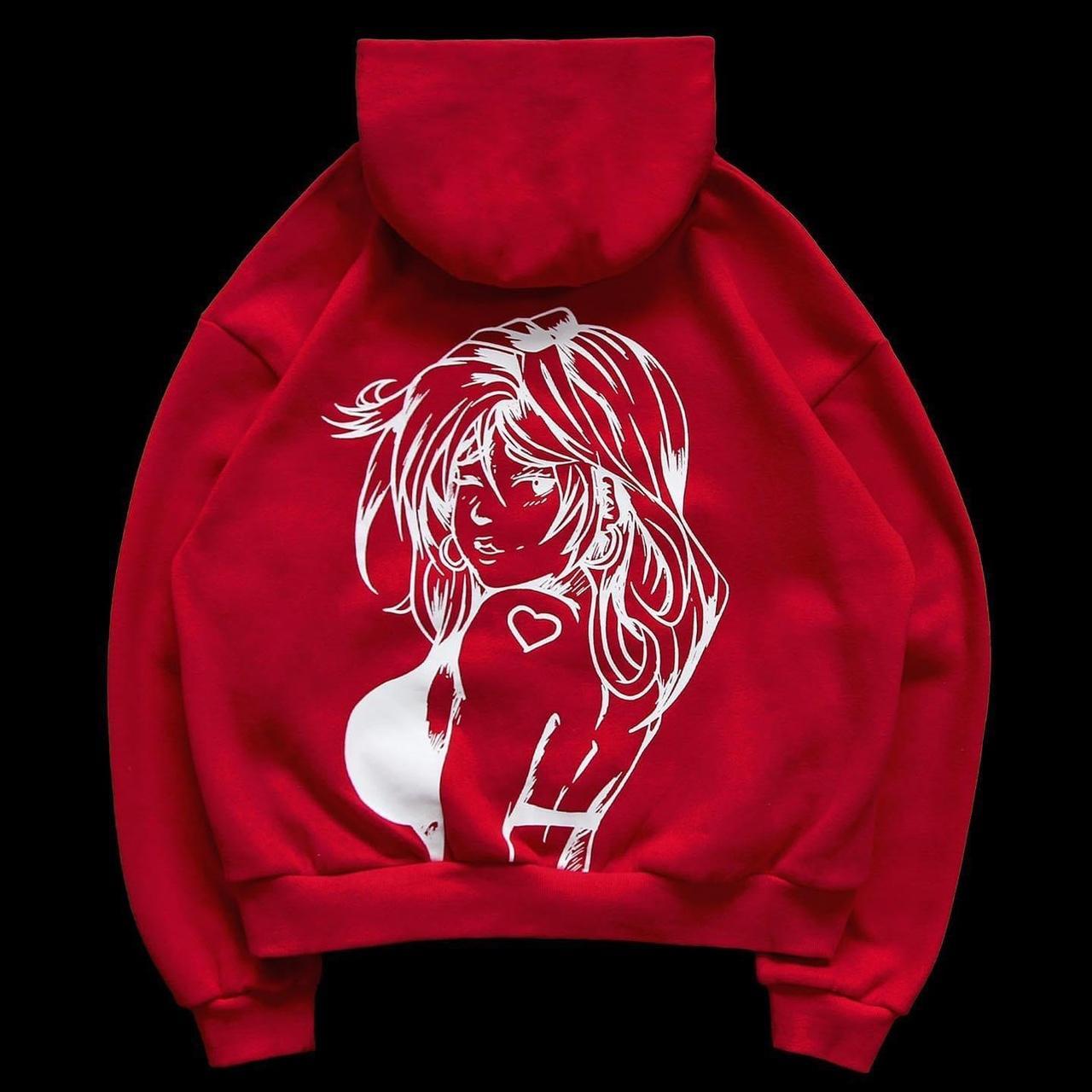 Named Collective X-Rated Zip Hoodie in Cherry Red | Depop