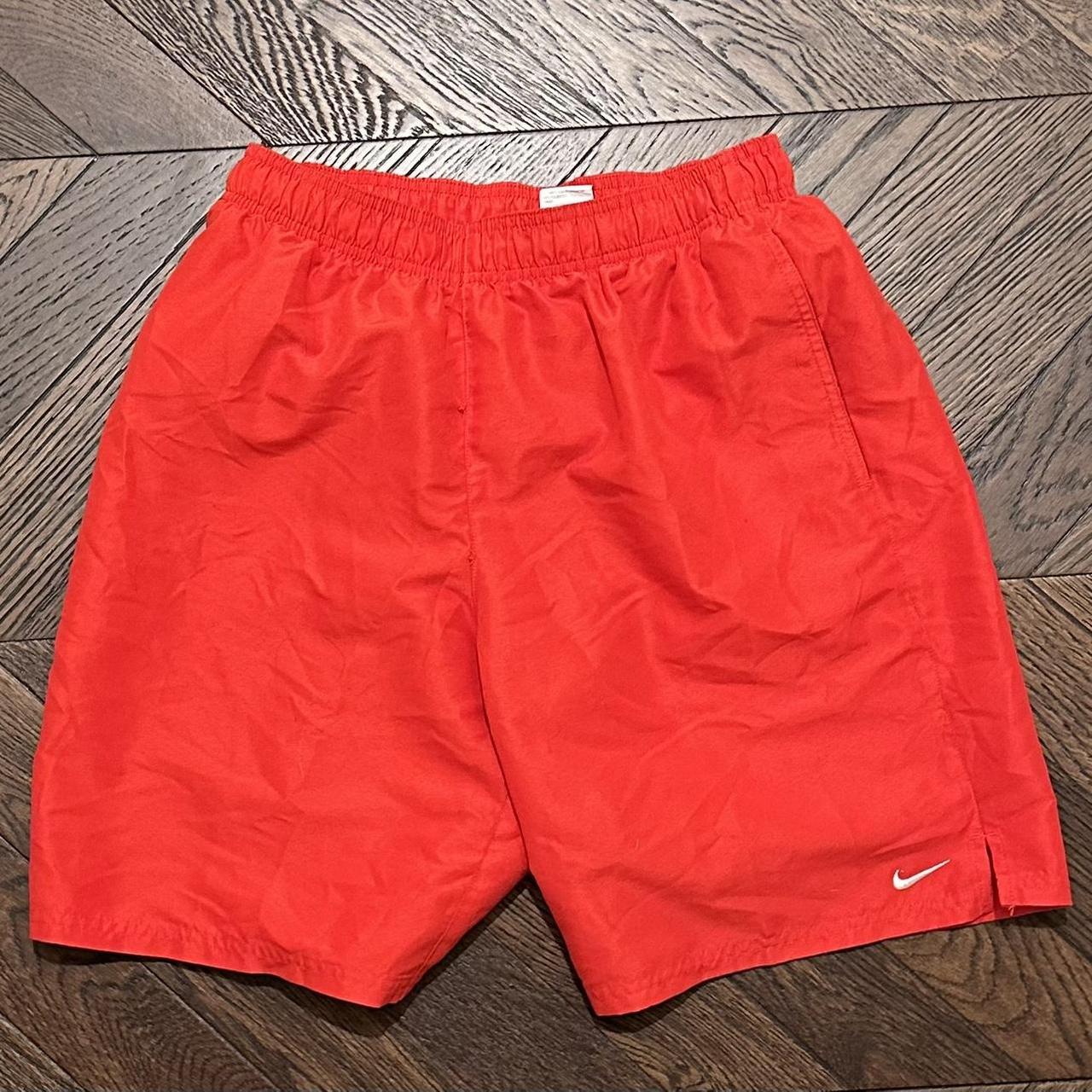 -Men's Red Nike Shorts -Size M -10/10... - Depop