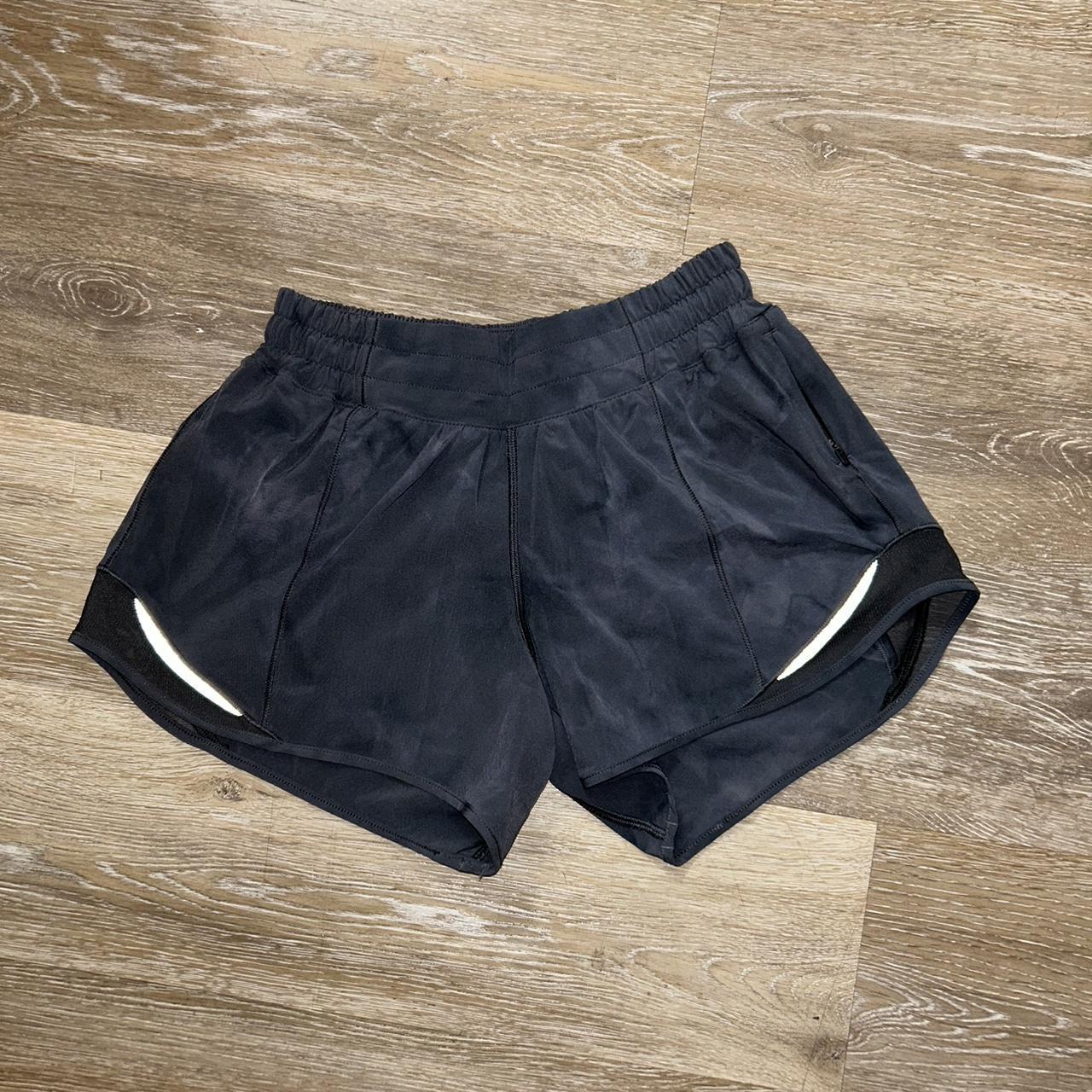dark grey lululemon hotty hot shorts very slight... Depop