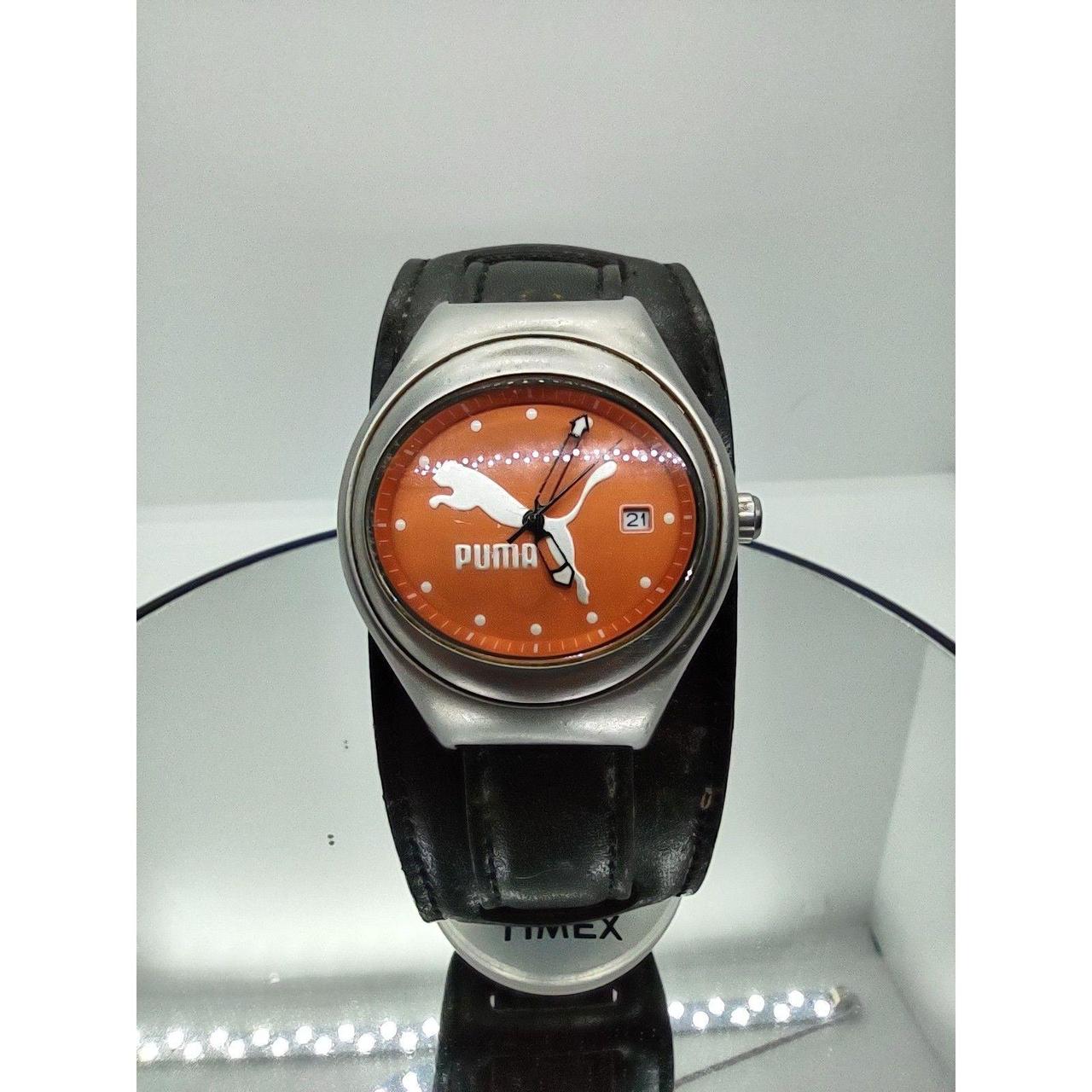 Puma PM550 Orange Face W Date Vintage Watch This