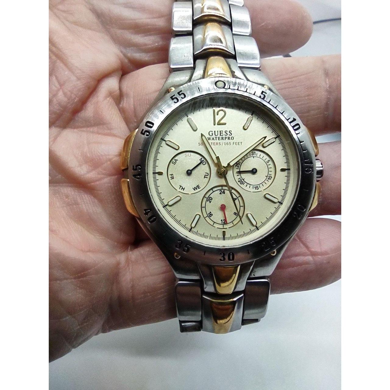 Guess Waterpro Model G85304G Day Date 24 HR Watch. Depop