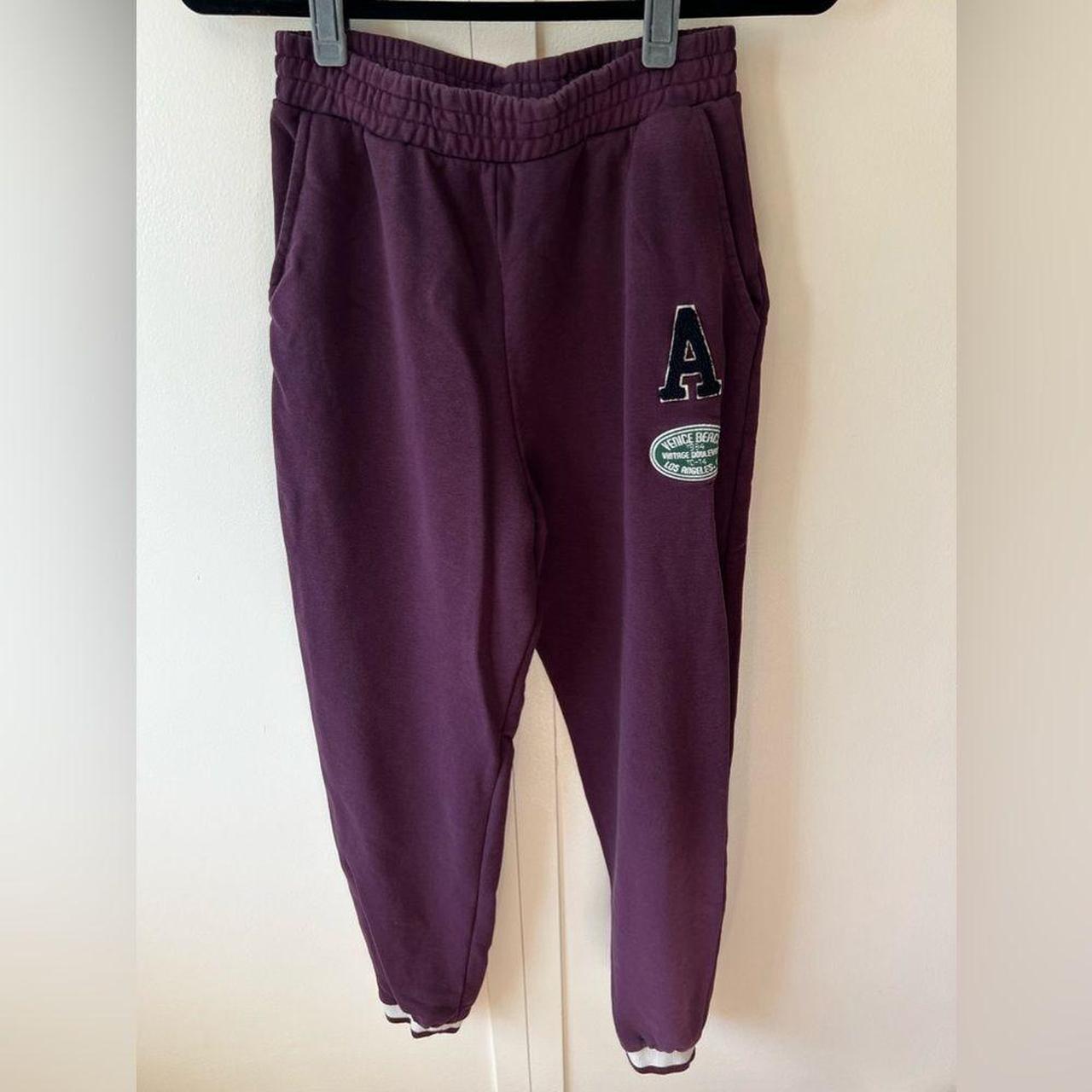 Zara purple sweatpants sale