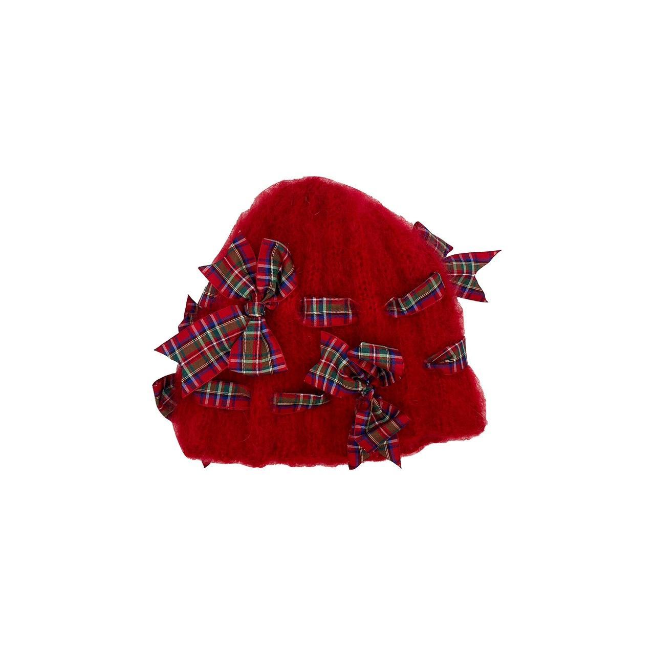 chopova lowena red bow beanie