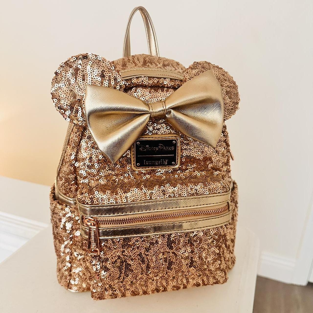 Loungefly rose gold sequin backpack sale