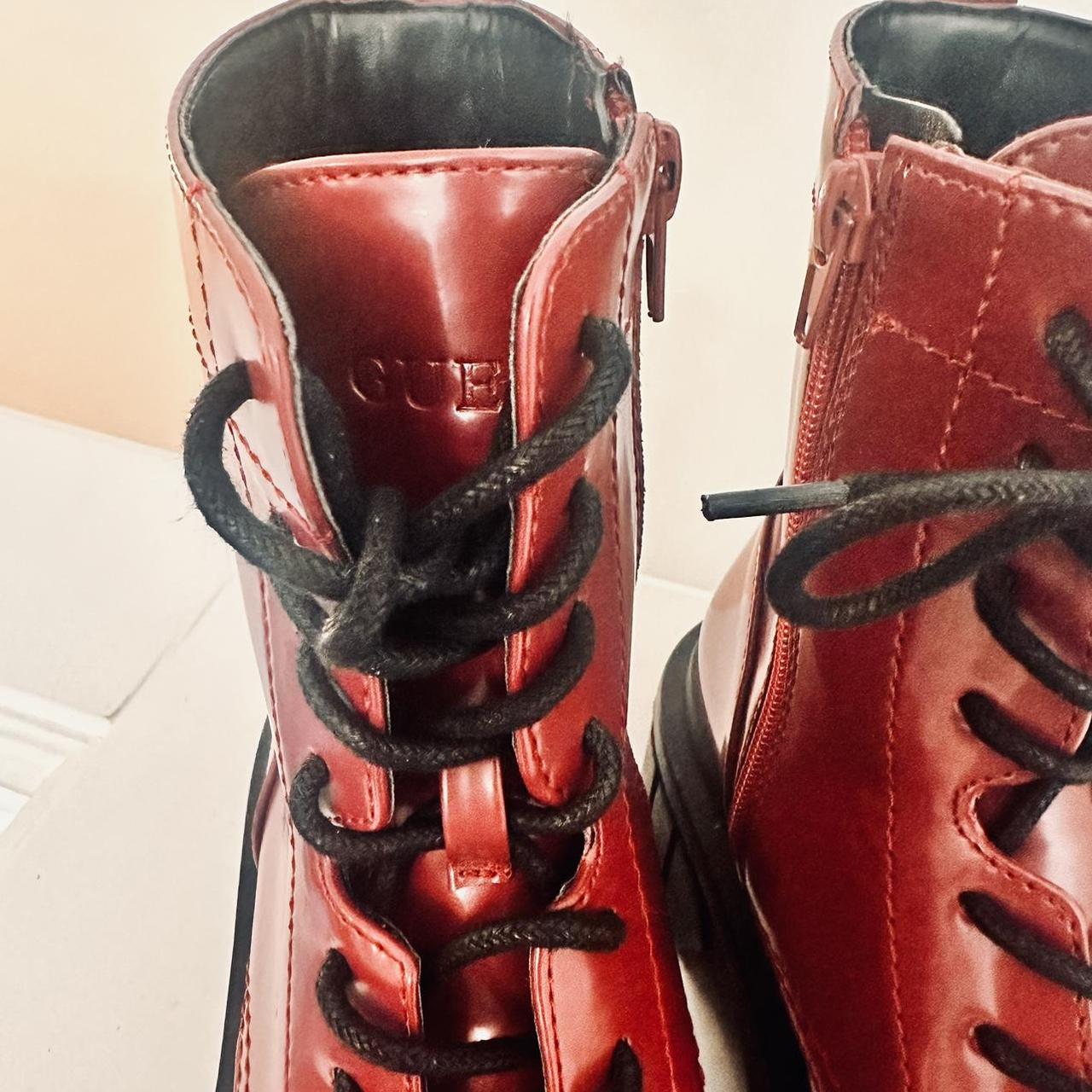 Guess red store boots