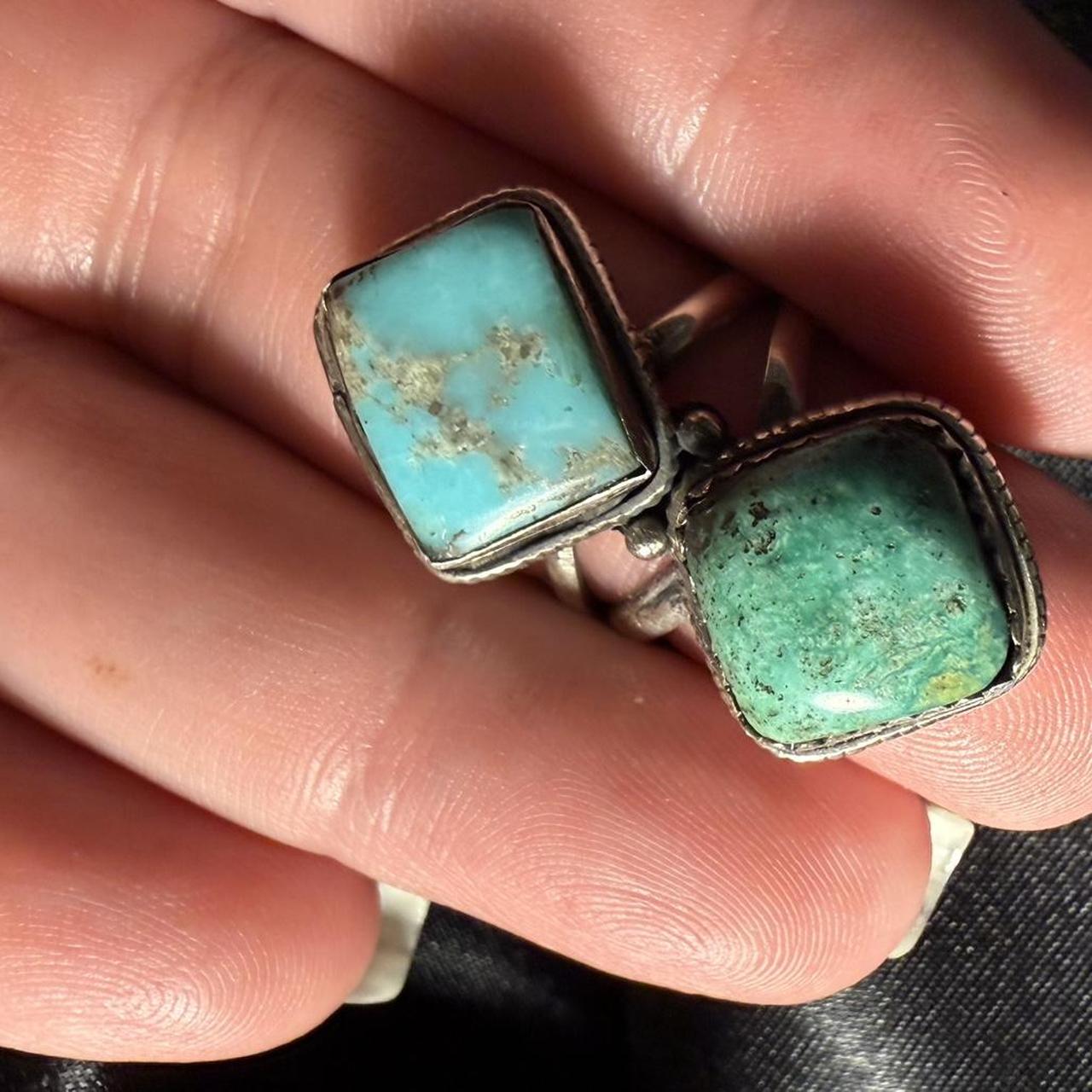 Source Unknown Women's Ring - Multi/Blue – Sterli… - image 1