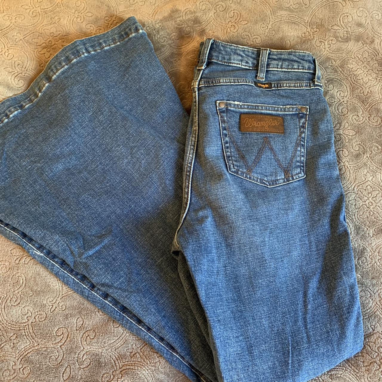 Wrangler Woman’s High Rise Flare Jeans Size:... - Depop