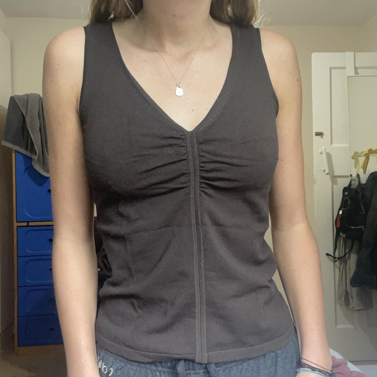 Banana Republic Women's Brown Crop-top | Depop