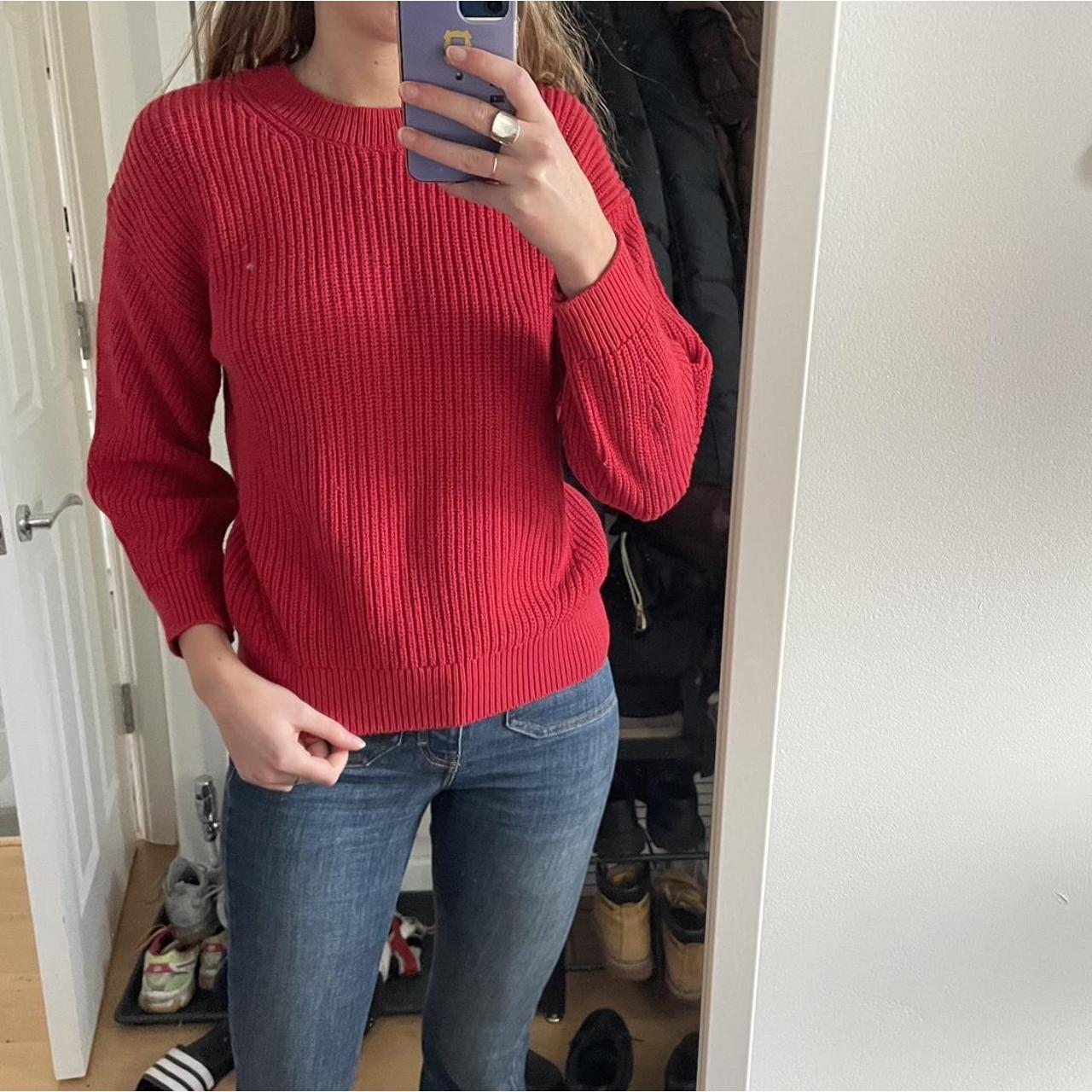 Gap Women's Red Sweatshirt Depop