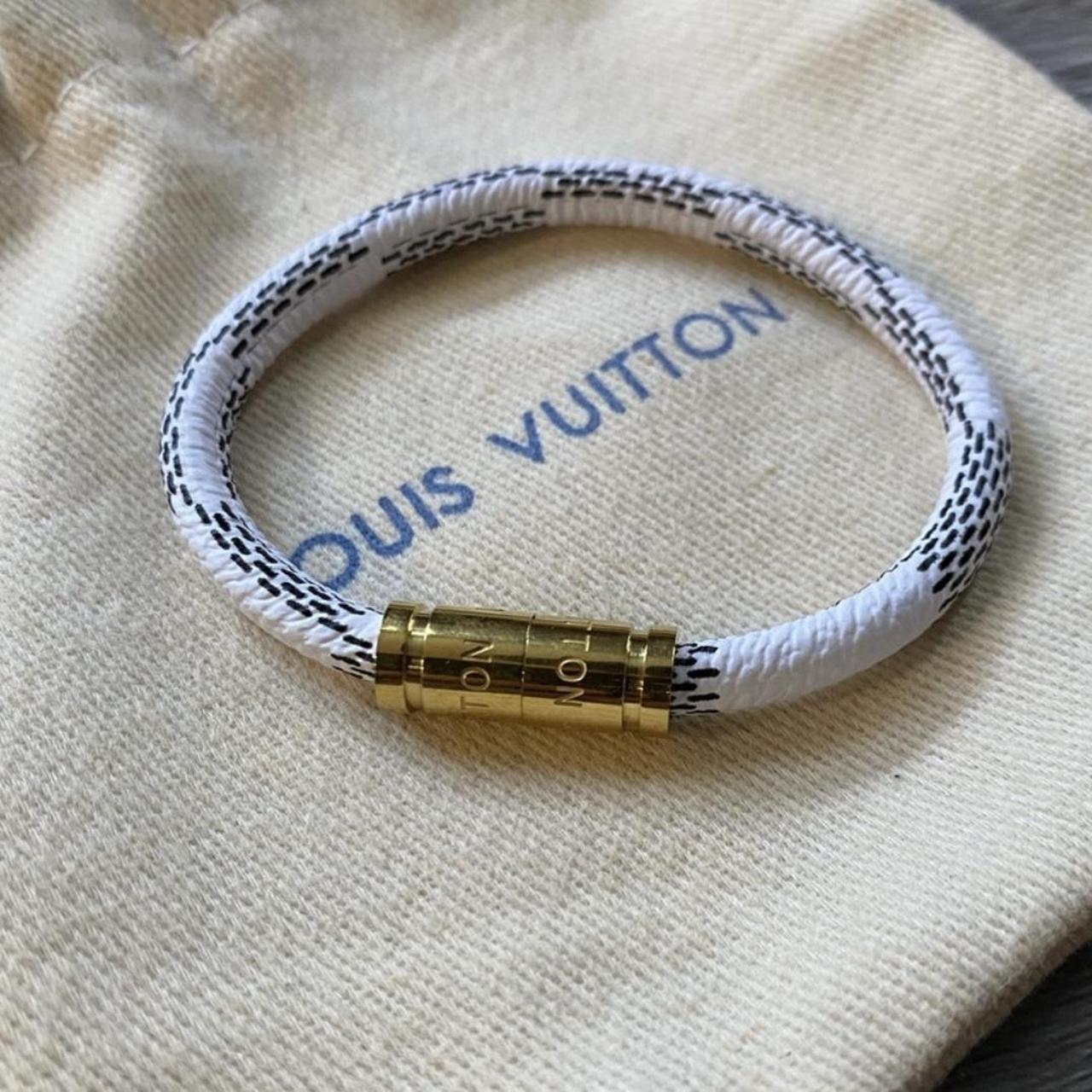 Louis Vuitton white bracelet. Good accent. No... - Depop