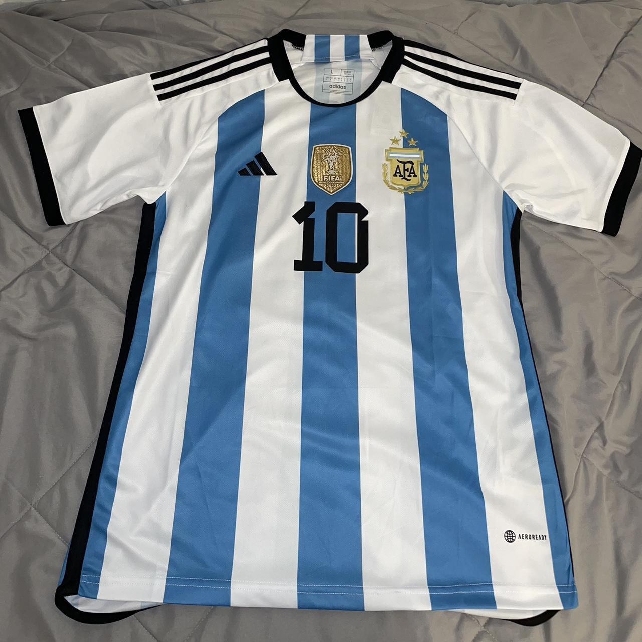 Lionel Messi Home Argentina Jersey 2022/23 3 stars... Depop