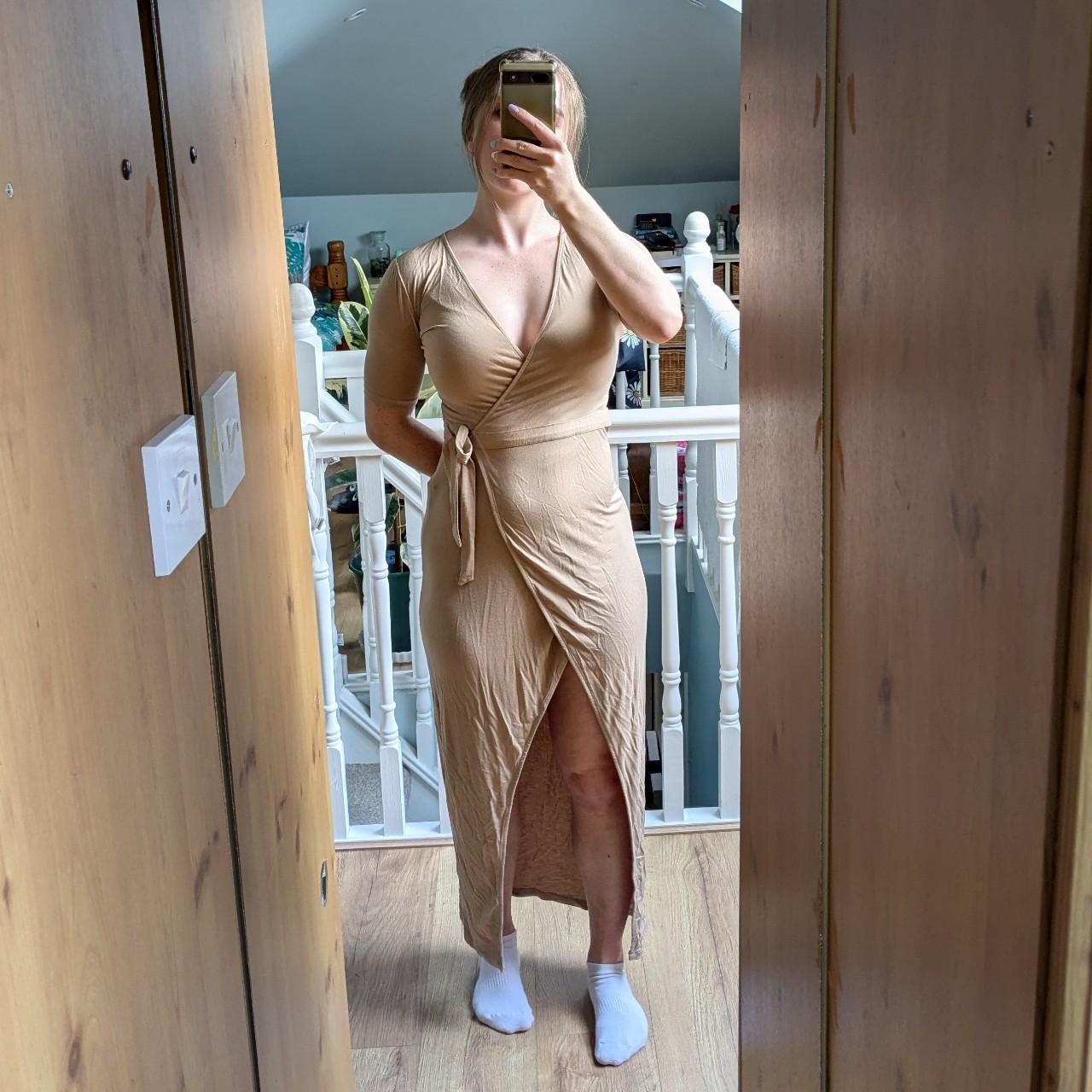 Forever 21 beige wrap dress never worn with. Depop