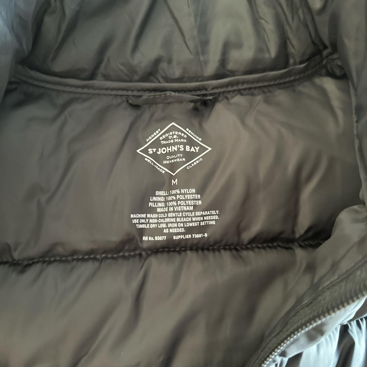 St. John's Bay Mens Water Resistant Midweight Puffer... - Depop