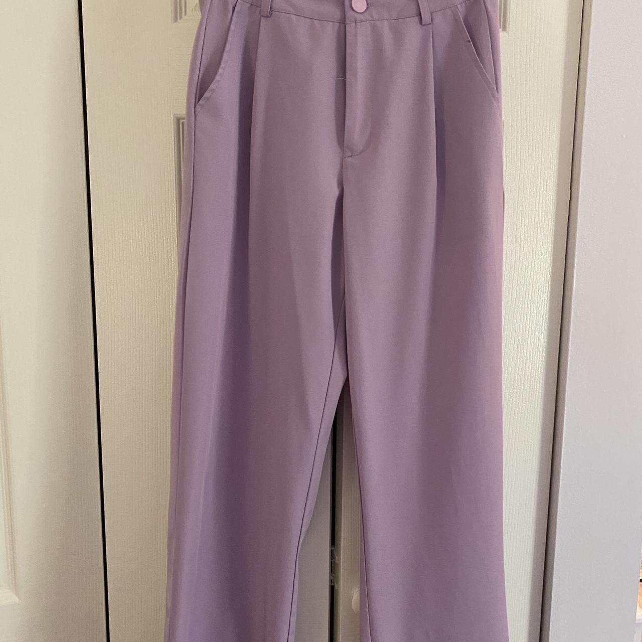 Lavender pants, minimally worn, no noticeable stains... - Depop