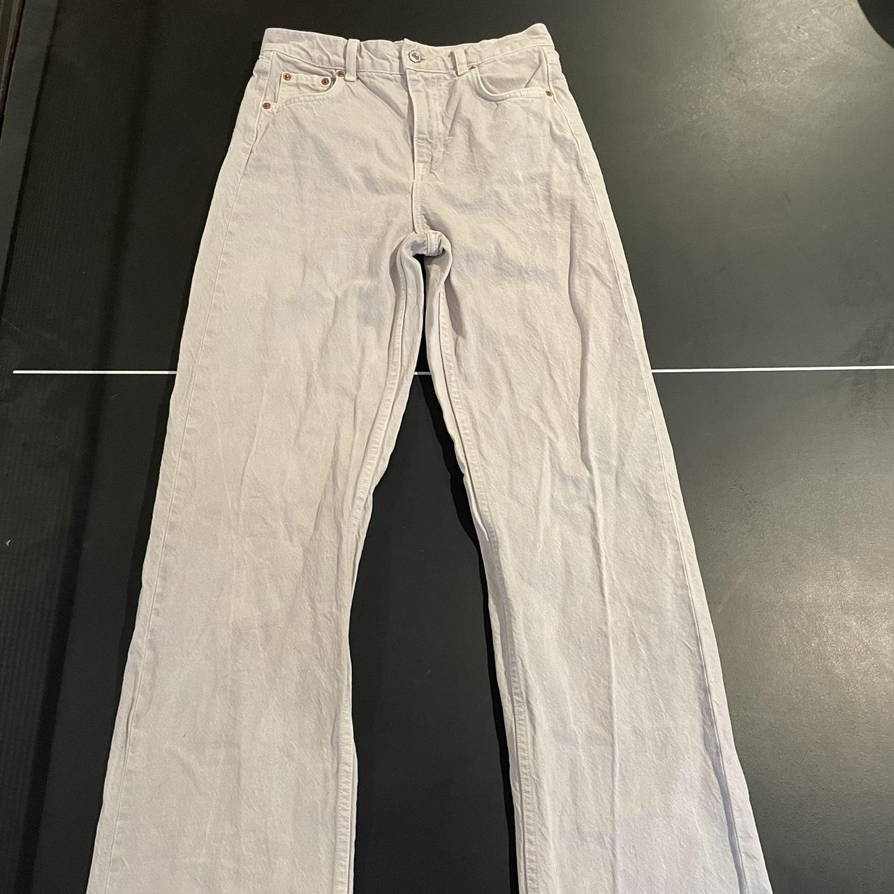 Zara 90s Full Length Cream Jeans cute just too small! - Depop