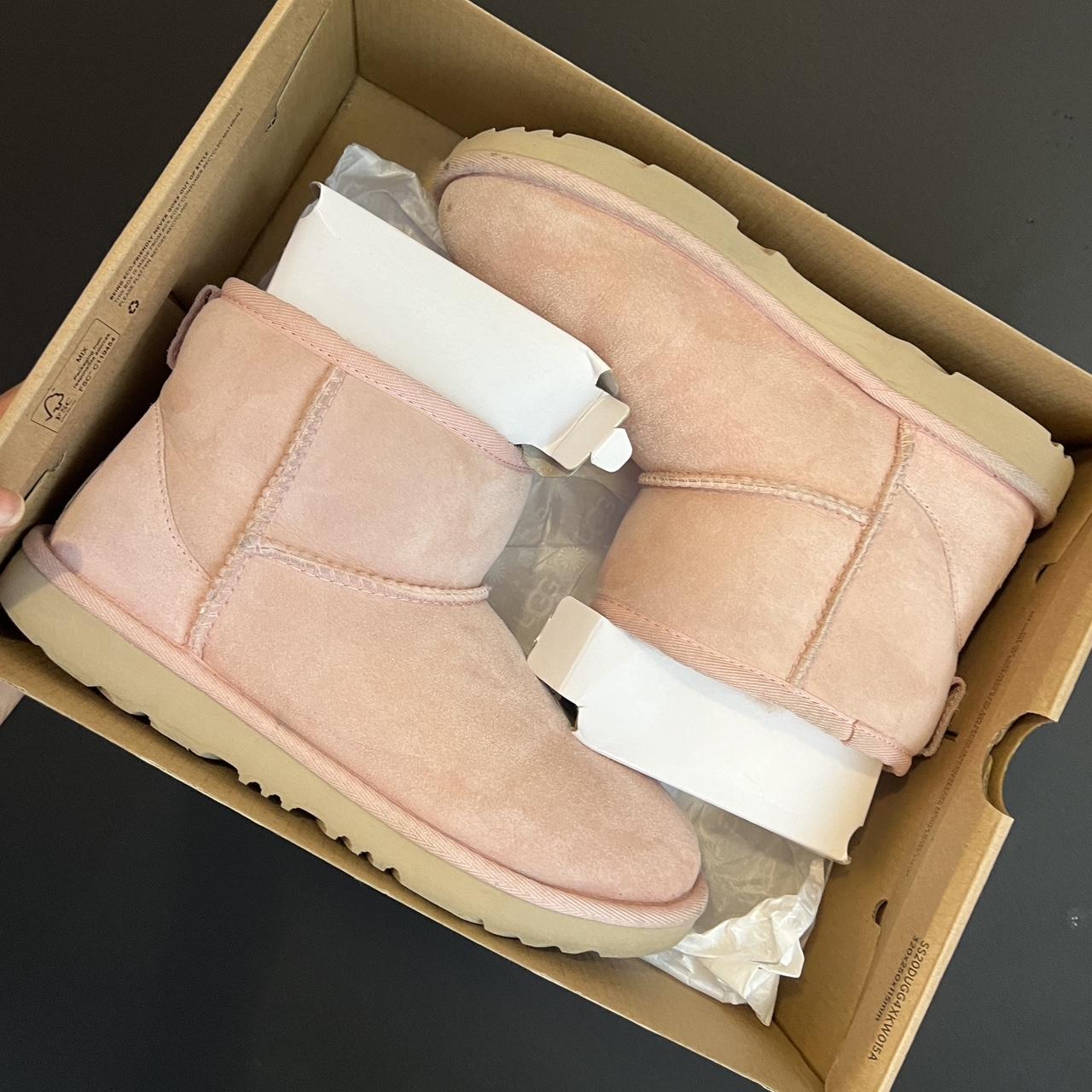 Light pink Uggs , lightly worn 💕🎀 Lightly scuffed as... - Depop