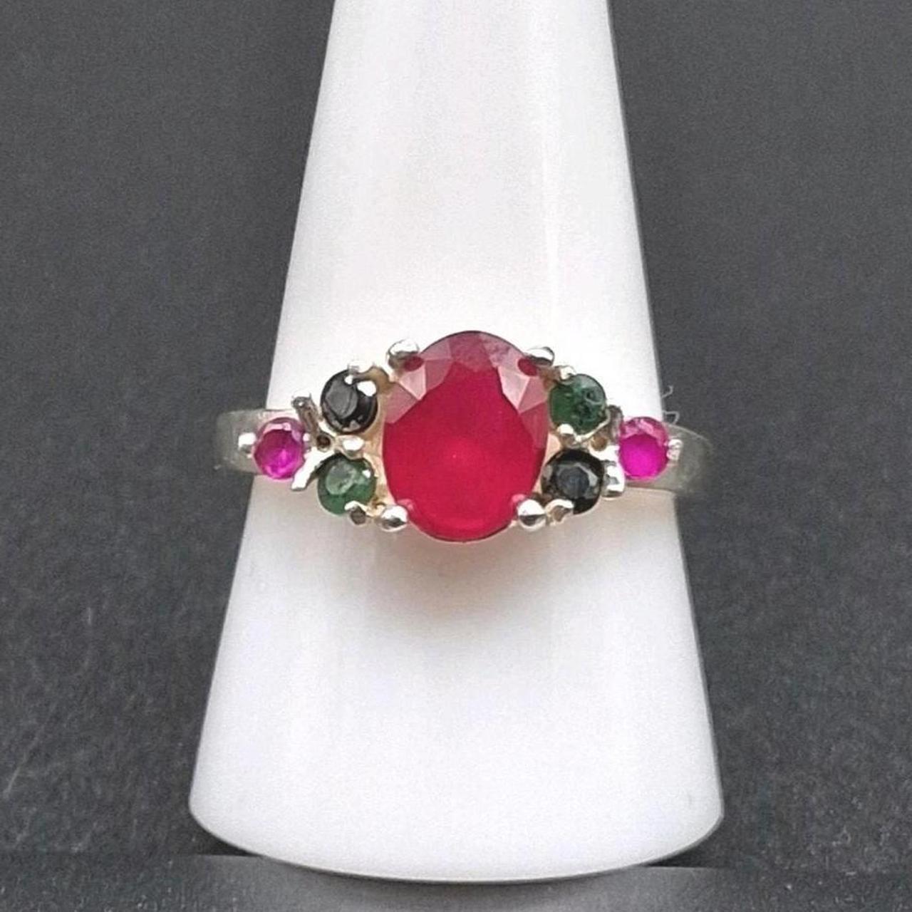 Handmade Women's Ring - Multi/Silver – This Ruby,… - image 1